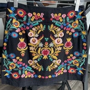 NWT Umgee Embroidered Mini Skirt